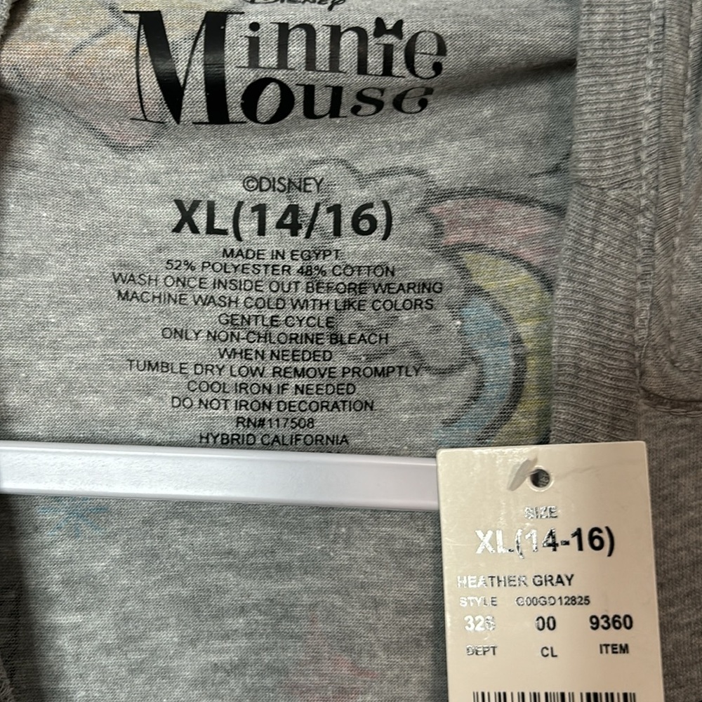 5 for $20! Disney Minnie Mouse unicorn and rainbows long sleeve tee size XL - Picture 2 of 3